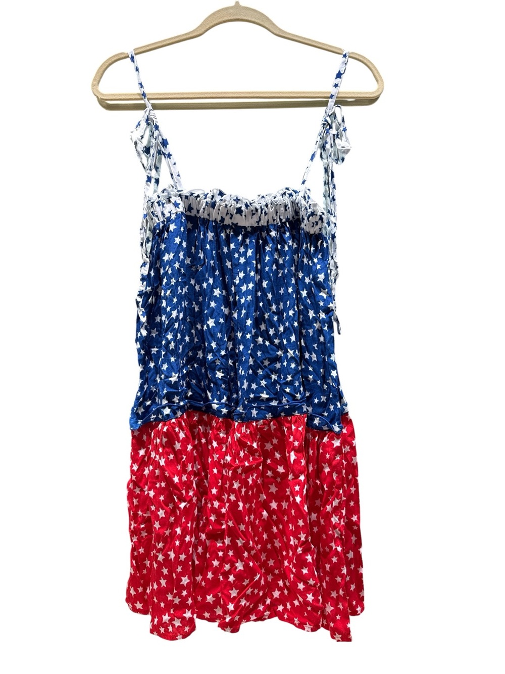 Anna & Ava Blue and Red Star-Print Tie-Shoulder Midi Dress - Picture 3 of 5